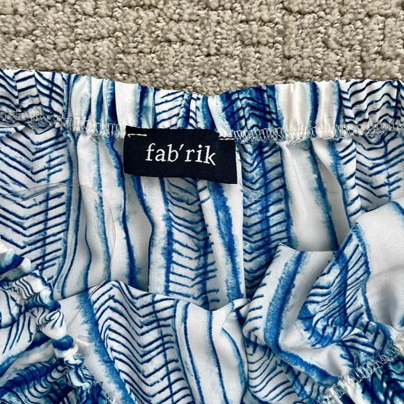 Fab'rik Strapless Jumpsuit, EUC, S, Blue/White, One-piece - Picture 7 of 12